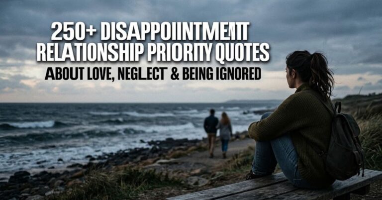 Disappointment Relationship Priority Quotes
