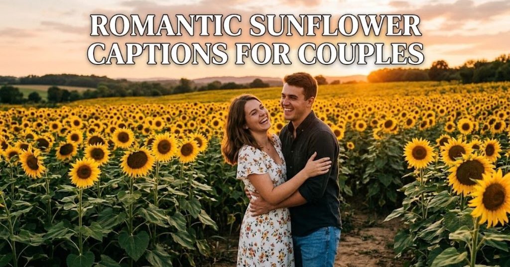 Romantic Sunflower Captions for Couples