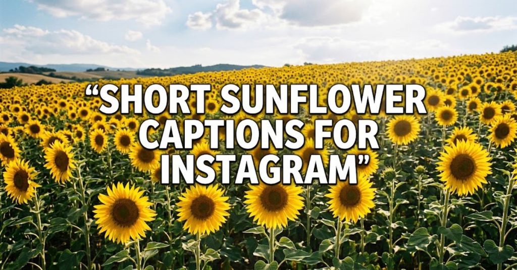 Short Sunflower Captions for Instagram